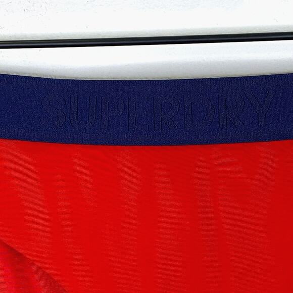 SUPERDRY Sport Bikini Brief Swimsuit Bottom Sz 6 Red Blue Colorblock Lined NWT - Picture 4 of 8